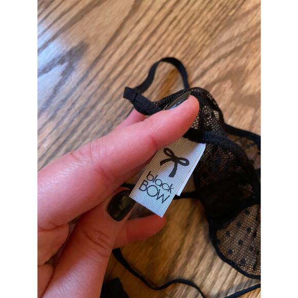 Sexy Black Bow Mesh Lace Outfit Medium - Picture 5 of 8